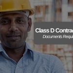 Picture of an indian contractor with the text- Class D contractor licence and How to apply