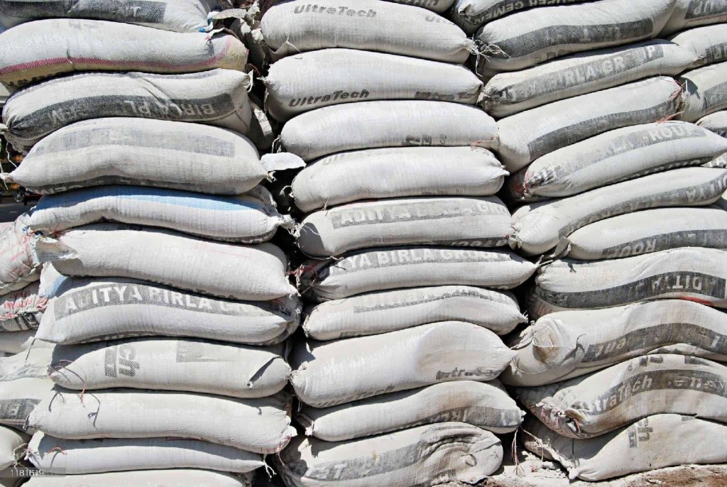 Picture of cement sacks