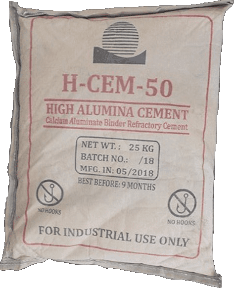 Picture of a sack of high alumina cement