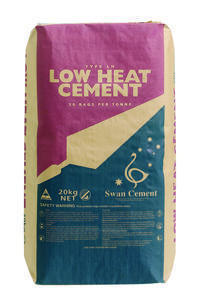 Picture of a sack of low heat cement