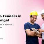 Picture of two construction workers with the heading- Latest e-tenders in West Bengal