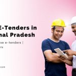 Picture of two construction workers with the heading- Latest e-tenders in Arunachal Pradesh