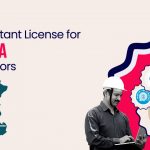 Picture of a construction worker and logo of official departments of Haryana government. Picture has the following text - All important license for Haryana contractors