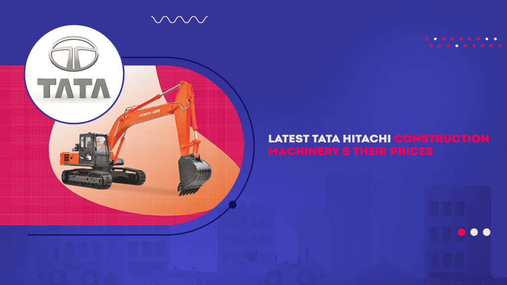 Image showing picture of a excavator and logo of tata hitachi construction machinery