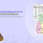 Image showing picture of Sikkim map and schedule of rates document. Image has the following heading text - Department Wise Schedule of Rates (SOR) for Sikkim Contractors