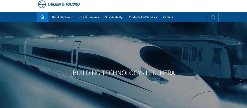 This image contains company's main page.
