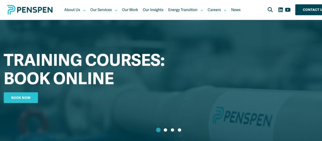This image contains company's main page.