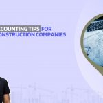 Image of a indian construction worker. Image has the following heading text - 5 easy accounting tips for indian construction companies