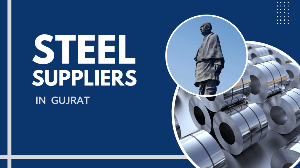 This image contains the photo of Gujrat's monument and steel. This image gas the following meta text: Steel Suppliers in Gujrat.
