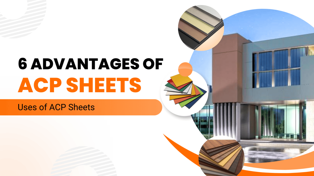 This image contains a house covered with ACP sheets. This image has the following meta text: 6 advantages of ACP Sheets. Uses of ACP Sheets.