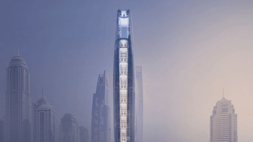 This image contains Ciel Tower in the UAE.