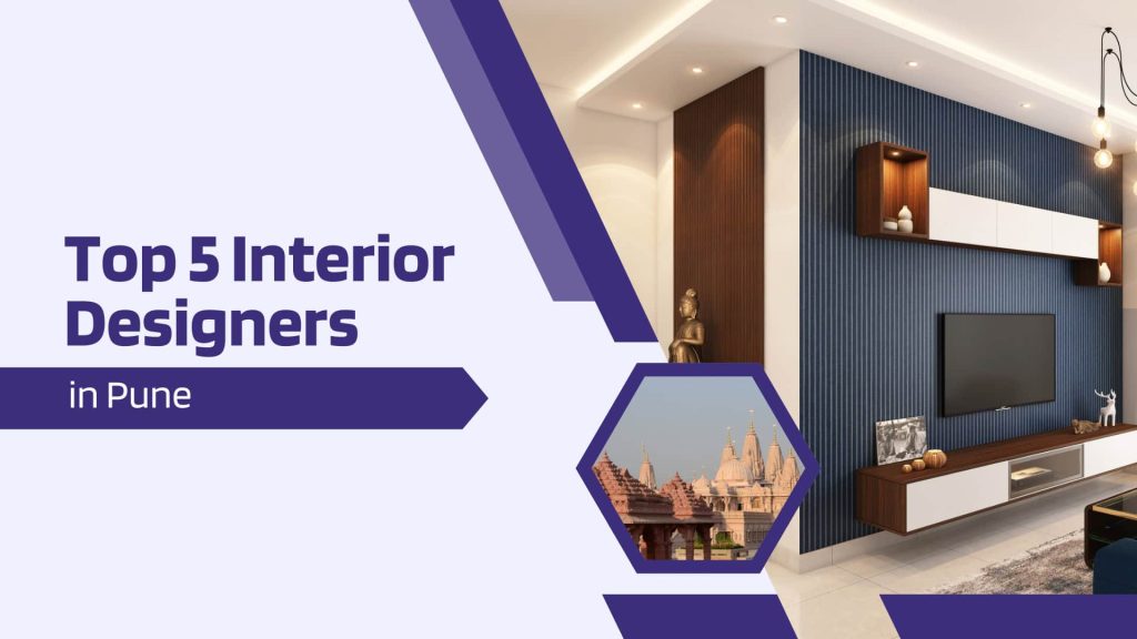 This image has a view of a living room. This image has the following meta text: Top 5 Interior Designers in Pune