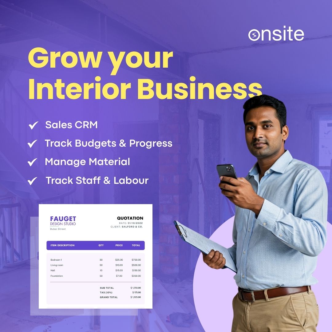 Interior Project Management Software | Onsite