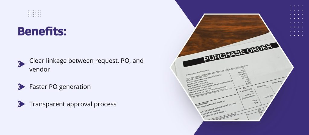This image contains a purchase order in paper.