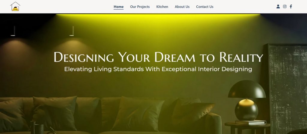 This image has a main page of IdeaGo Interiors