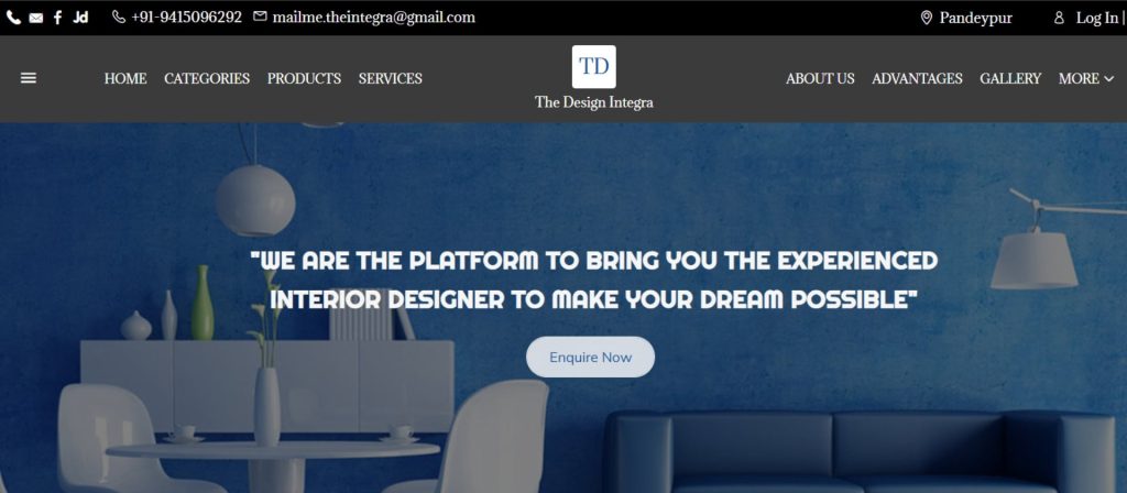 This image has a main page of The Design Integra