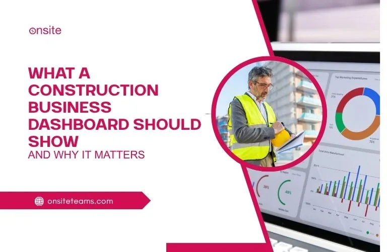This image has a contractor and a company dashboard. This image has the following meta data: What a Construction Business Dashboard Should Show and Why It Matters