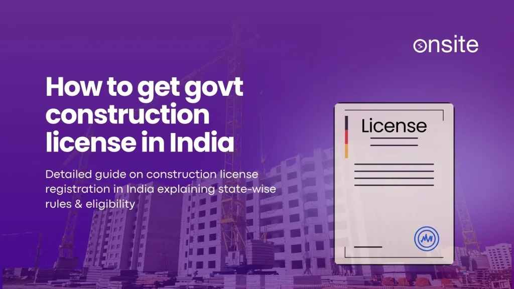 image showing construction license visually.