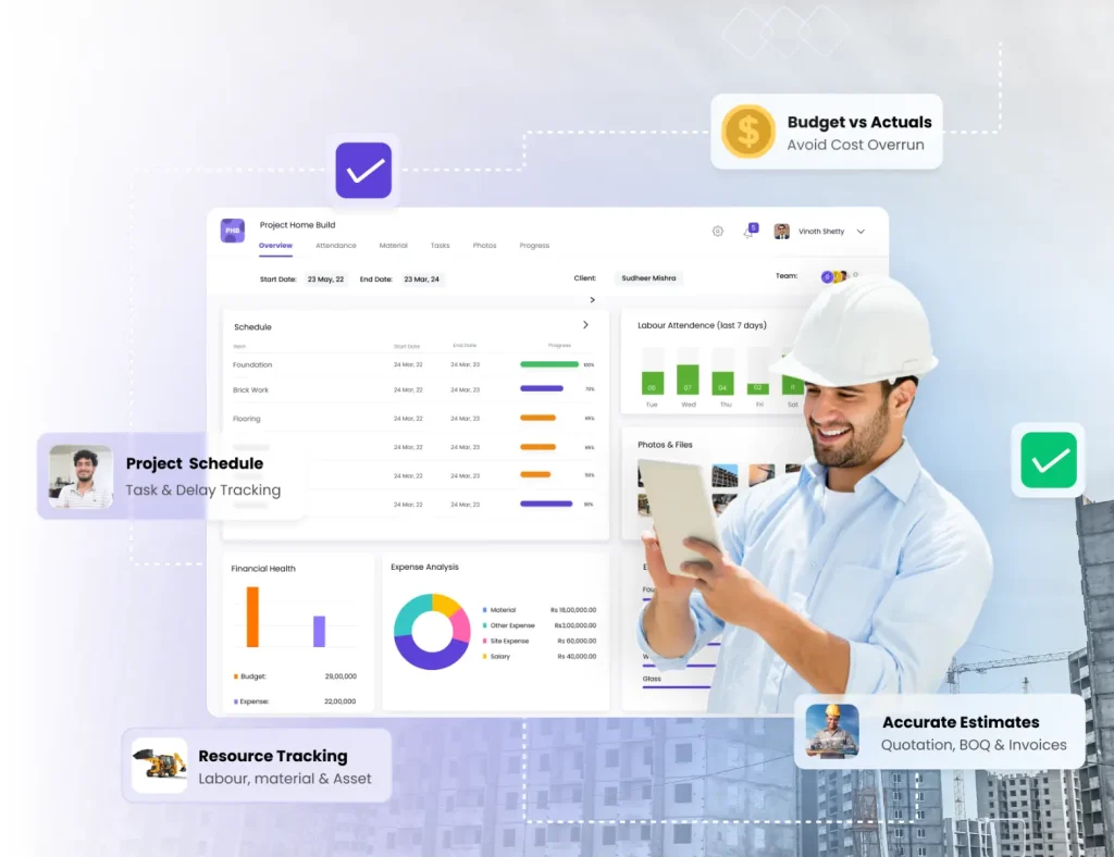 construction management software onsite ERP workflow