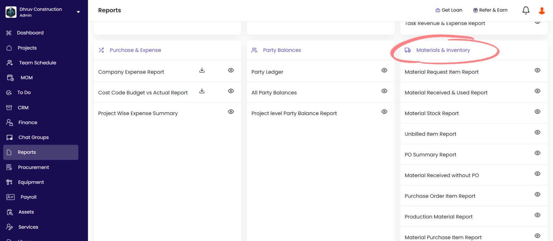 How to Use Materials and Inventory Reports in Onsite
