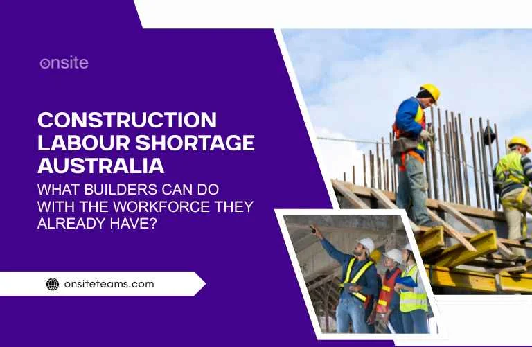 This image has labor. This image has the following meta text: Construction Labour Shortage Australia: What Builders Can Do With the Workforce They Already Have
