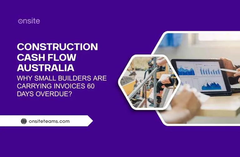 This image has a graph of fiancial position. This image has the following meta text: Construction Cash Flow Australia: Why Small Builders Are Carrying Invoices 60 Days Overdue
