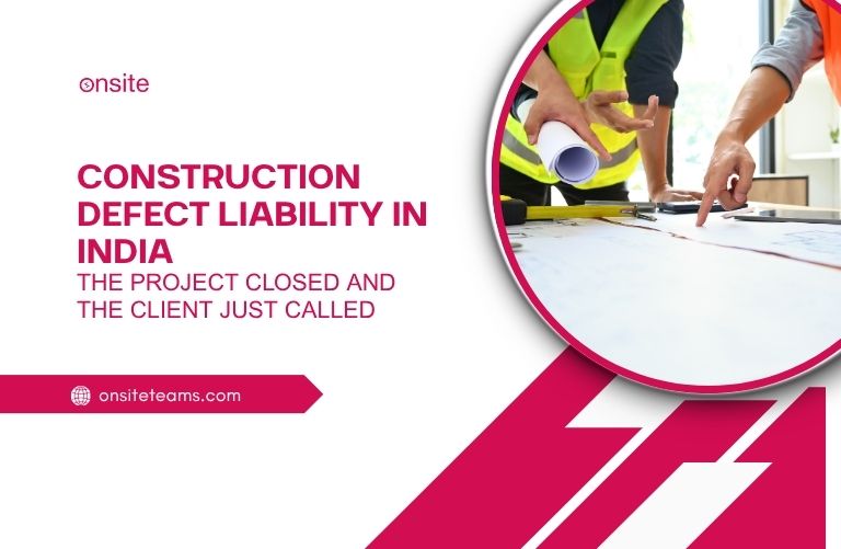 This image has a construction site. This image has the following meta text: Construction Defect Liability in India: The Project Closed and the Client Just Called