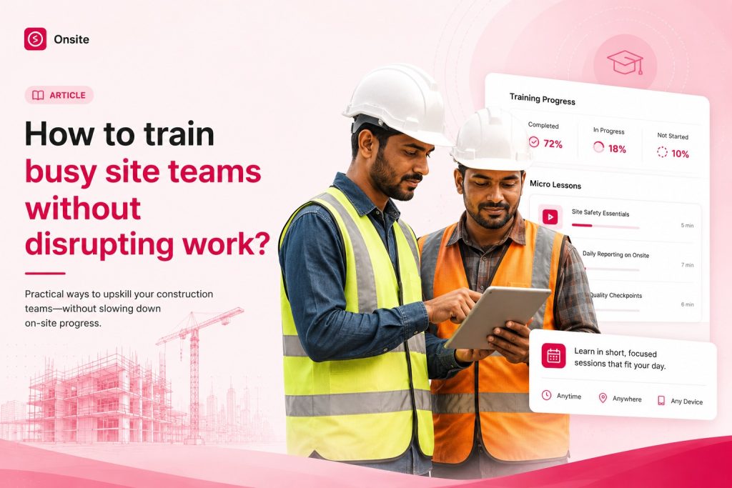 On-the-job construction software training