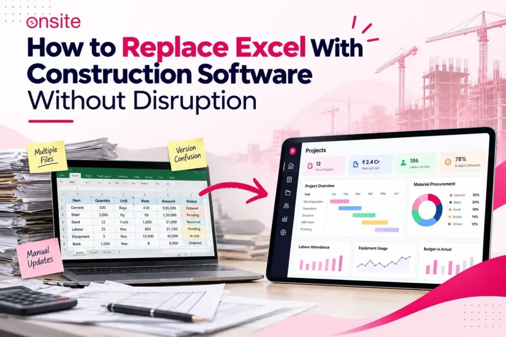 How to Replace Excel With Construction Software Without Disrupting Ongoing Projects