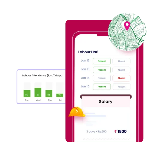 image showing ui of onsite construction labour management software onsite construction labour management software mobile app